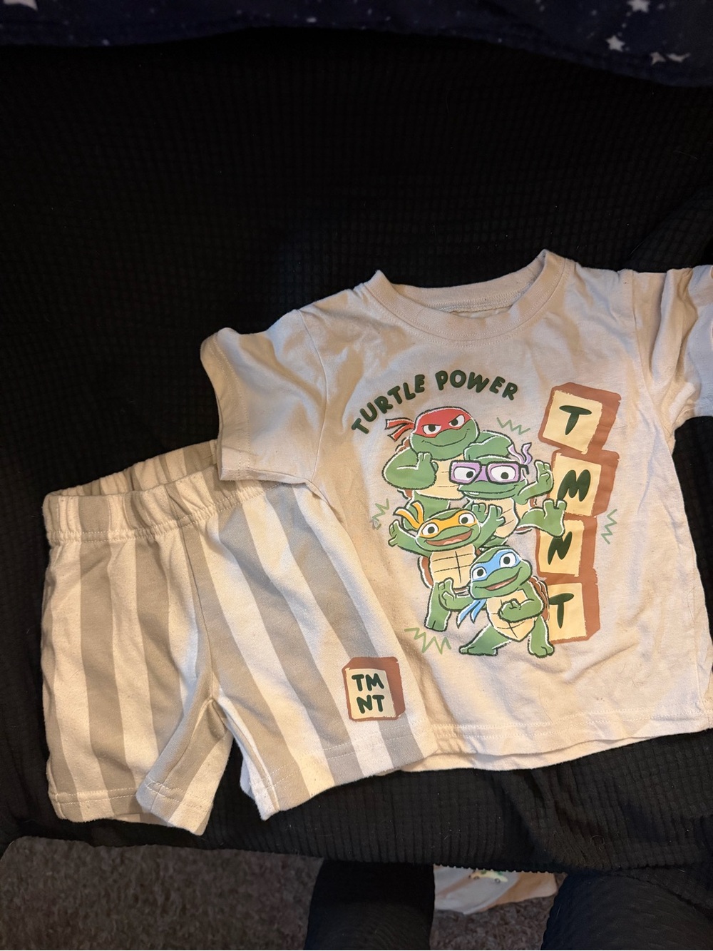 Nickelodeon White & Green Teenage Mutant Ninja Turtles Kids Matching Set